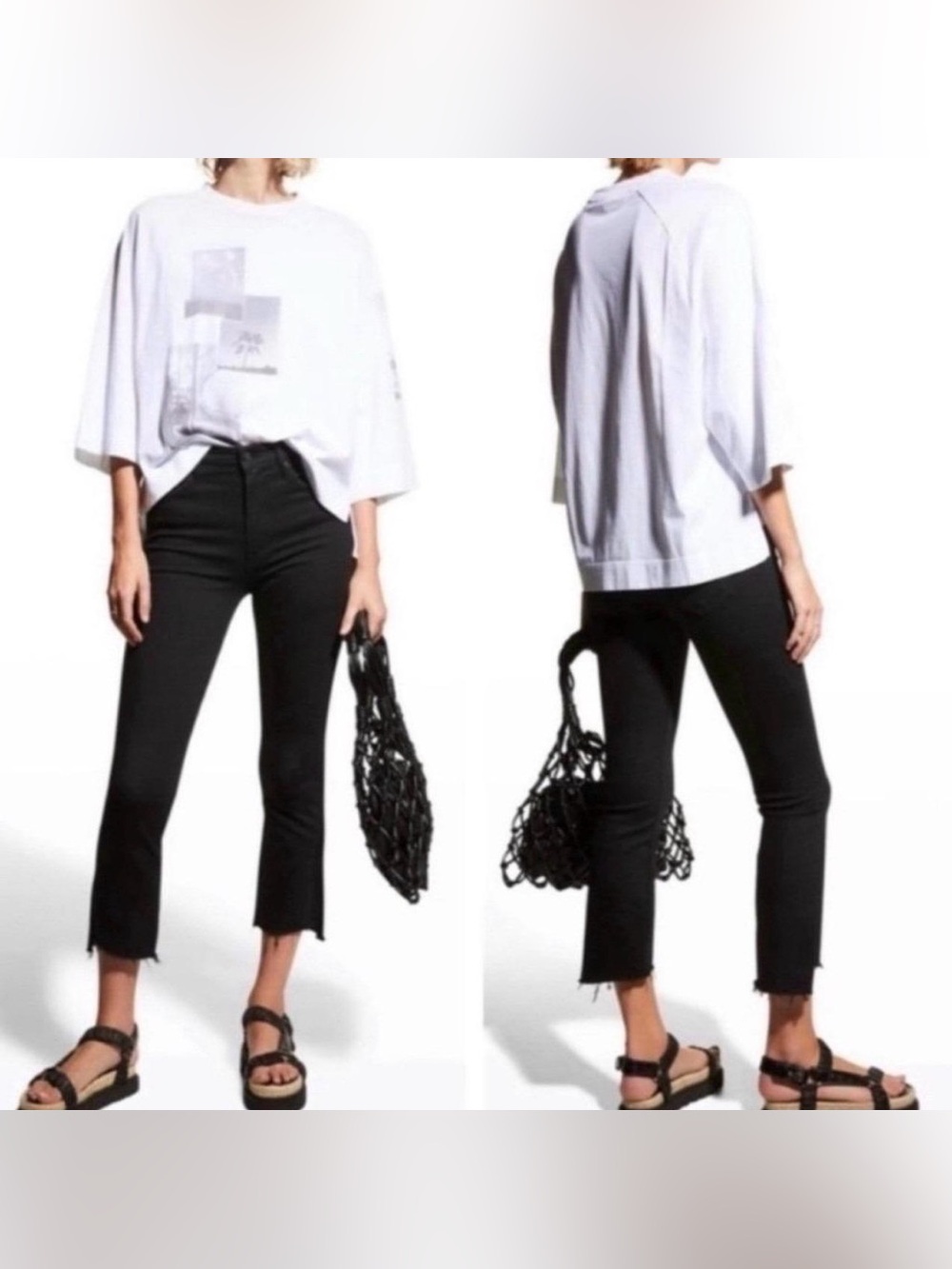 MOTHER The Insider Crop Step Fray jeans